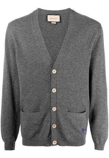 Gucci Horsebit-detail cashmere cardigan - Grau