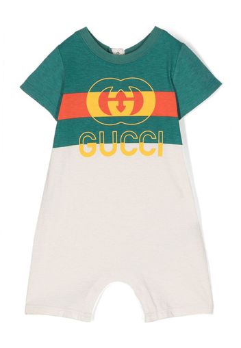 Gucci Kids Strampler mit Logo-Print - Nude