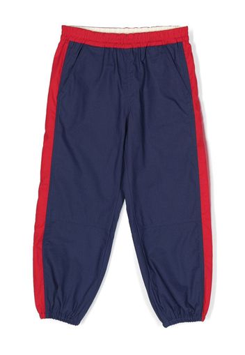 Gucci Kids logo-patch track pants - Blau