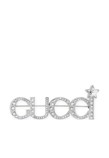 Gucci Brosche mit Kristallen - Silber