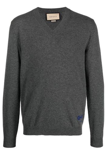 Gucci V-neck cashmere sweater - Grau