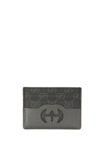 Gucci monogram-print cardholder - Grau