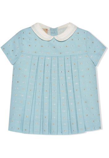 Gucci Kids Kleid mit Logo-Verzierung - Blau