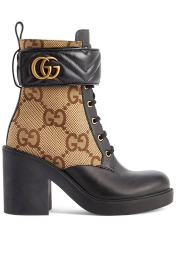 Gucci Stiefel mit Monogramm - Schwarz