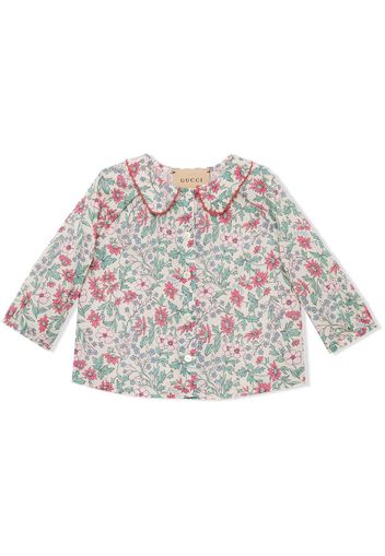 Gucci Kids Hemd mit Blumenmuster - Rosa