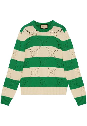 Gucci stripe-print jumper - Weiß