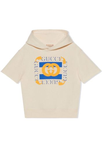 Gucci Kids graphic-print cotton hoodie - Weiß