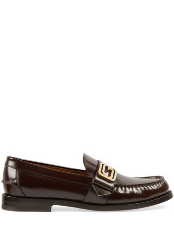 Gucci Interlocking G leather loafers - Braun