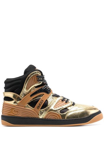 Gucci Basket High-Top-Sneakers - Gold