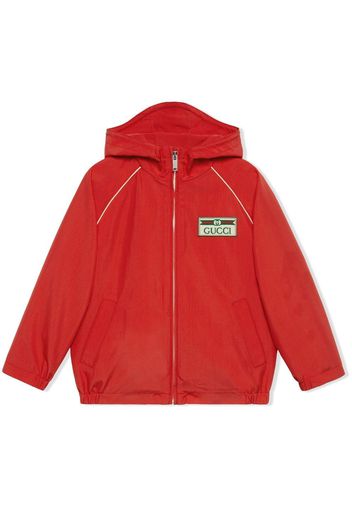 Gucci Kids Web Stripe logo-patch jacket - Rot