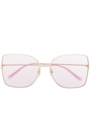 Gucci Eyewear oversize-frame sunglasses - Gold