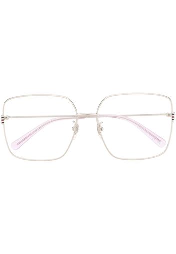 Gucci Eyewear oversize-frame glasses - Silber