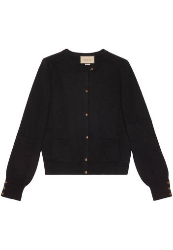 Gucci Cardigan mit rundem Ausschnitt - Schwarz