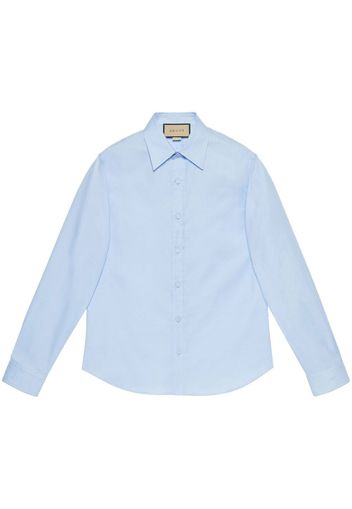 Gucci Oxford-Hemd mit spitzem Kragen - Blau