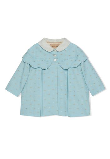 Gucci Kids Double G collared coat - Blau