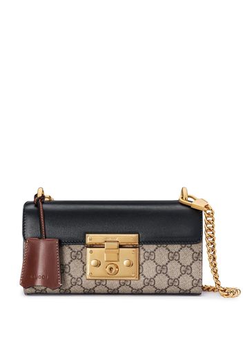 Gucci mini GG Supreme Padlock shoulder bag - Schwarz