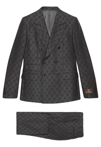 Gucci GG monogram double-breasted suit - Grau