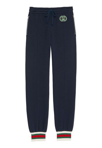 Gucci Cotton jersey track bottoms - Blau