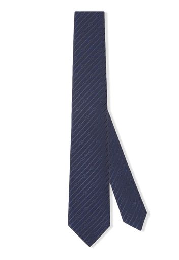 Gucci Interlocking G silk crepe tie - Blau