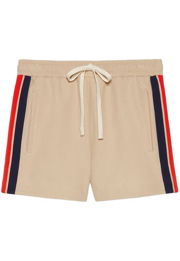 Gucci jersey stripe-detail shorts - Nude