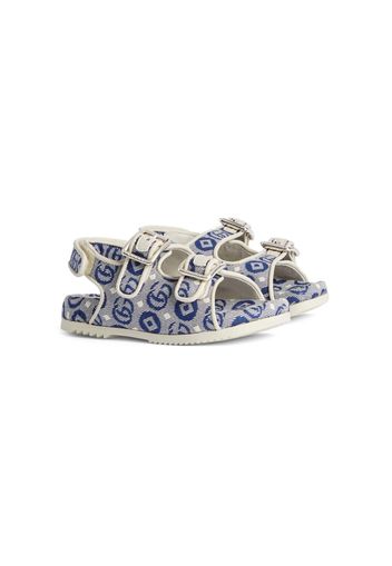 Gucci Kids all-over GG-print sandals - Blau