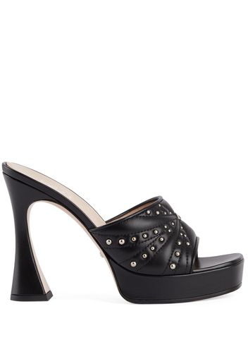 Gucci cystal embellished heeled mules - Schwarz