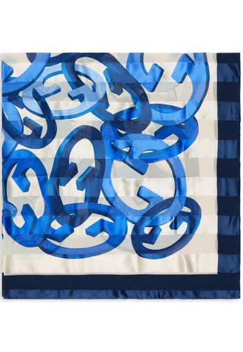 Gucci logo-print silk scarf - Weiß