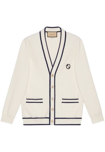 Gucci Cardigan mit GG-Patch - Nude