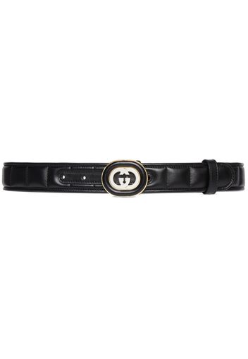 Gucci Interlocking G-buckle belt - Schwarz