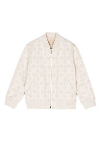 Gucci Kids Interlocking G-logo bomber jacket - Nude