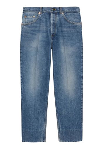 Gucci Ausgeblichene Straight-Leg-Jeans - Blau