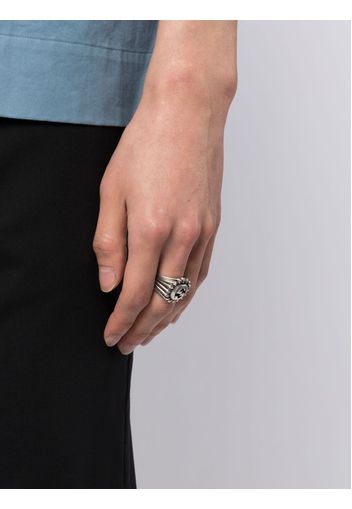 Gucci Interlocking G silver signet ring - Silber