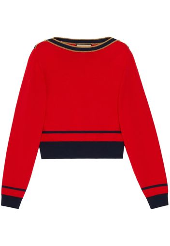 Gucci Pullover mit Streifen - Rot