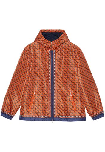 Gucci logo-print slouchy-hood windbreaker - Orange