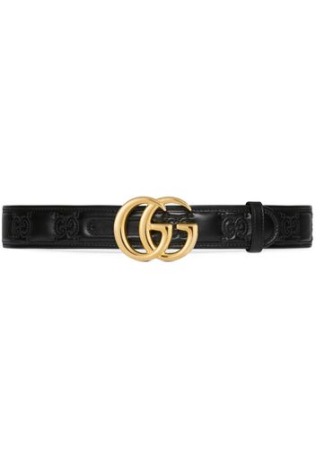 Gucci GG Marmont Matelassé leather belt - Schwarz