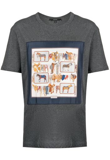 Gucci T-Shirt mit grafischem Print - Grau