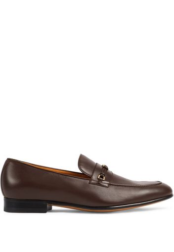 Gucci Interlocking G leather loafers - Braun