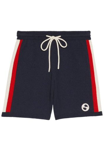 Gucci Sport-Shorts mit Logo-Patch - Blau