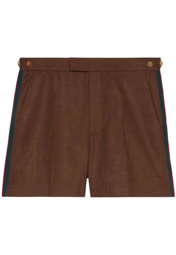 Gucci Shorts in lino e viscosa - Braun