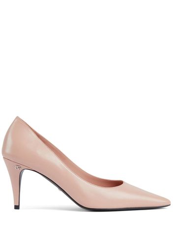 Gucci pointed-toe leather pumps - Rosa