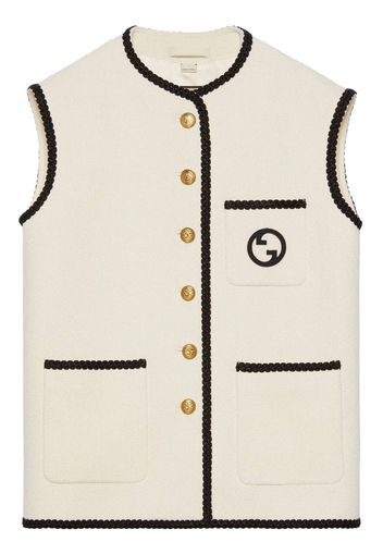 Gucci Interlocking G tweed gilet - 9782 Bianco