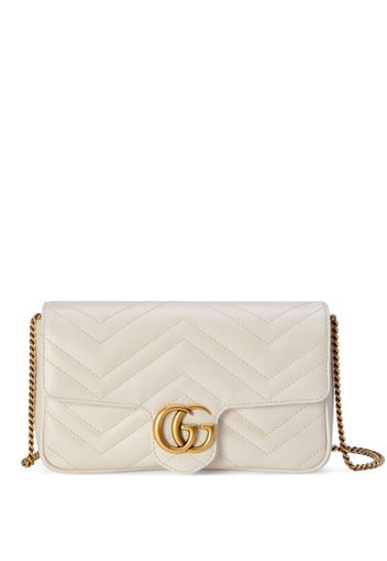 Gucci GG Marmont Mini-Tasche mit Kettenriemen - 9053 WHITE