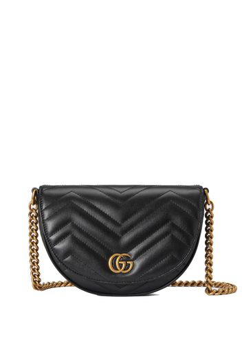 Gucci GG Marmont Mini-Tasche aus Matelasse-Leder - Schwarz