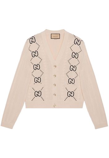 Gucci Jacquard-Cardigan mit V-Ausschnitt - 9071 화이트