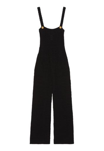 Gucci crochet-knit sleveless cotton jumpsuit - Schwarz