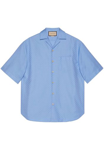 Gucci Hemd mit GG-Muster - Blau