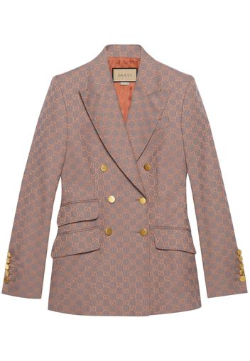 Gucci GG jacquard double-breasted blazer - Rosa