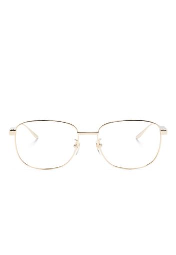 Gucci Eyewear logo-debossed rectangle-frame glasses - Gold