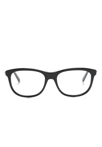 Gucci Eyewear logo-plaque rectangle-frame glasses - Schwarz