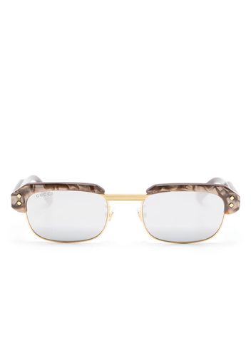 Gucci Occhiali da Sole rectangle-frame sunglasses - Nude